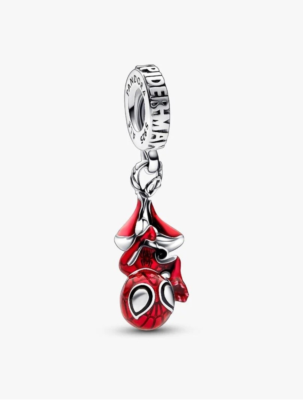 Pandora Red and Silver Spider-Man Hanging Charm